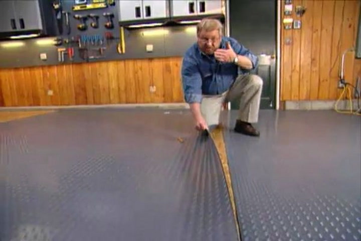 How To Put Down A Roll Out Floor Covering In A Garage Ron Hazelton